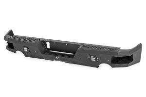 Dodge Ram 1500 Rear Bumper - Rough Country - LED with Black-Series 2in LED Flush Mount Cubes - Black - '09-'10